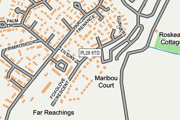 PL28 8TD map - OS OpenMap – Local (Ordnance Survey) PL28 8TD map - OS OpenMap – Local (Ordnance Survey)