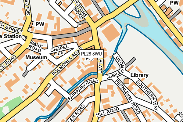 PL28 8WU map - OS OpenMap – Local (Ordnance Survey) PL28 8WU map - OS OpenMap – Local (Ordnance Survey)