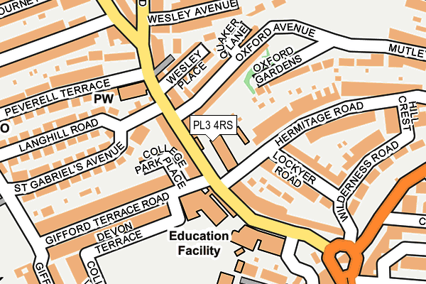 PL3 4RS map - OS OpenMap – Local (Ordnance Survey) PL3 4RS map - OS OpenMap – Local (Ordnance Survey)