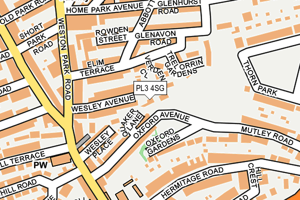 PL3 4SG map - OS OpenMap – Local (Ordnance Survey) PL3 4SG map - OS OpenMap – Local (Ordnance Survey)