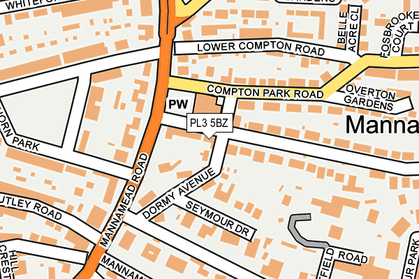 PL3 5BZ map - OS OpenMap – Local (Ordnance Survey) PL3 5BZ map - OS OpenMap – Local (Ordnance Survey)