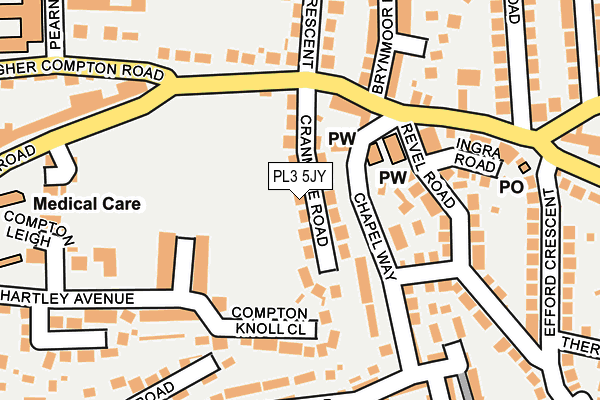PL3 5JY map - OS OpenMap – Local (Ordnance Survey) PL3 5JY map - OS OpenMap – Local (Ordnance Survey)
