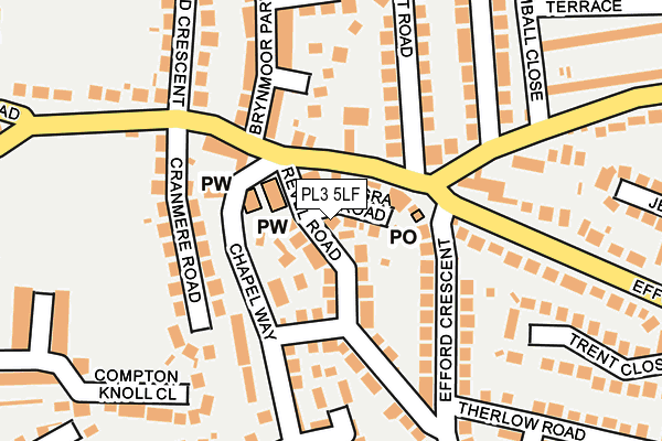 PL3 5LF map - OS OpenMap – Local (Ordnance Survey) PL3 5LF map - OS OpenMap – Local (Ordnance Survey)