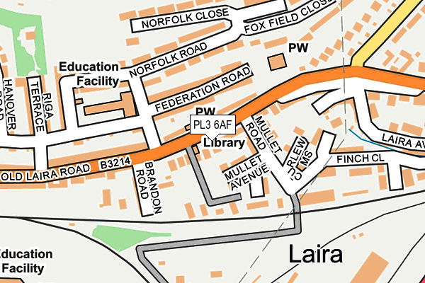 PL3 6AF map - OS OpenMap – Local (Ordnance Survey) PL3 6AF map - OS OpenMap – Local (Ordnance Survey)