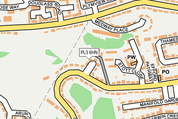PL3 6HN map - OS OpenMap – Local (Ordnance Survey) PL3 6HN map - OS OpenMap – Local (Ordnance Survey)