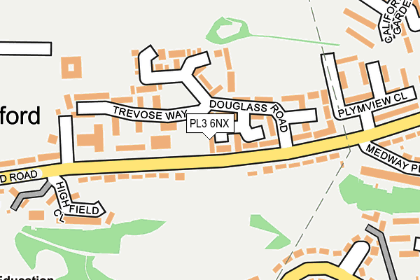PL3 6NX map - OS OpenMap – Local (Ordnance Survey) PL3 6NX map - OS OpenMap – Local (Ordnance Survey)