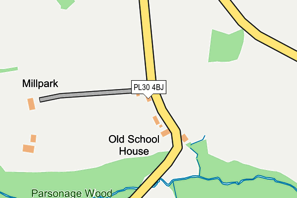 PL30 4BJ map - OS OpenMap – Local (Ordnance Survey) PL30 4BJ map - OS OpenMap – Local (Ordnance Survey)