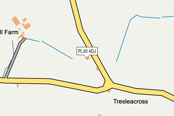 PL30 4DJ map - OS OpenMap – Local (Ordnance Survey) PL30 4DJ map - OS OpenMap – Local (Ordnance Survey)