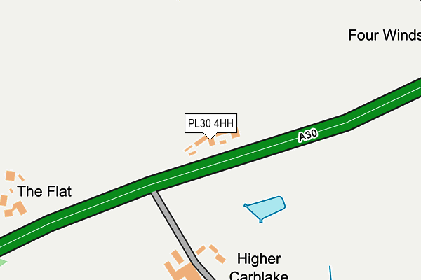 PL30 4HH map - OS OpenMap – Local (Ordnance Survey) PL30 4HH map - OS OpenMap – Local (Ordnance Survey)