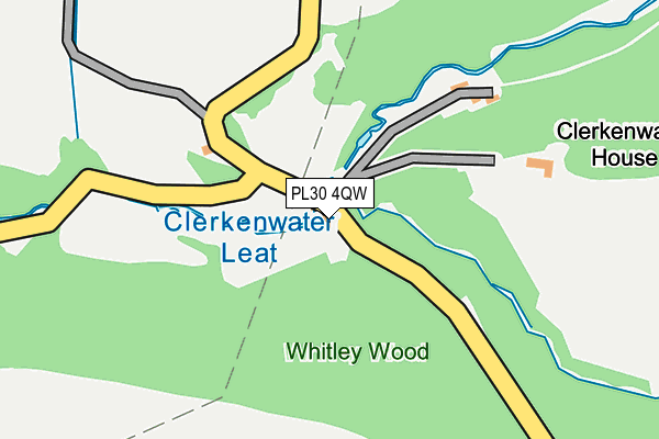PL30 4QW map - OS OpenMap – Local (Ordnance Survey) PL30 4QW map - OS OpenMap – Local (Ordnance Survey)