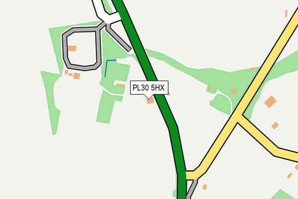 PL30 5HX map - OS OpenMap – Local (Ordnance Survey) PL30 5HX map - OS OpenMap – Local (Ordnance Survey)