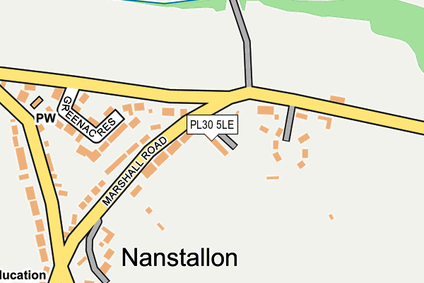 PL30 5LE map - OS OpenMap – Local (Ordnance Survey) PL30 5LE map - OS OpenMap – Local (Ordnance Survey)