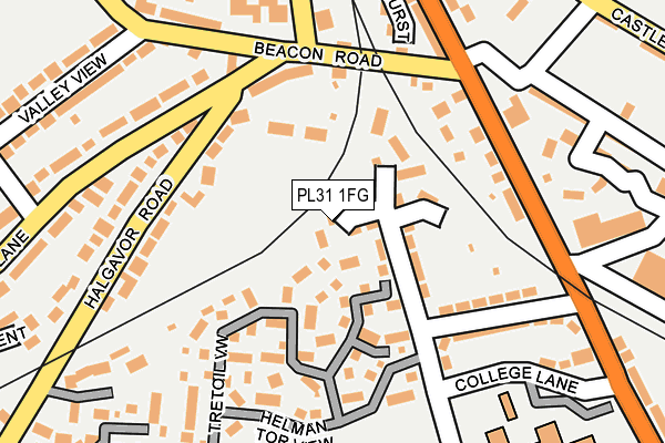 PL31 1FG map - OS OpenMap – Local (Ordnance Survey) PL31 1FG map - OS OpenMap – Local (Ordnance Survey)