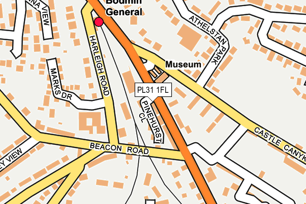 PL31 1FL map - OS OpenMap – Local (Ordnance Survey) PL31 1FL map - OS OpenMap – Local (Ordnance Survey)