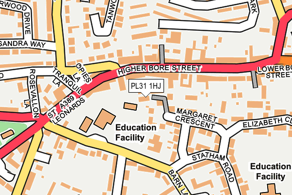 PL31 1HJ map - OS OpenMap – Local (Ordnance Survey) PL31 1HJ map - OS OpenMap – Local (Ordnance Survey)