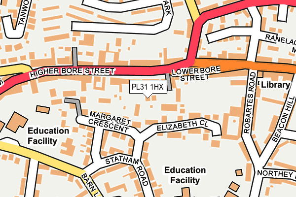 PL31 1HX map - OS OpenMap – Local (Ordnance Survey) PL31 1HX map - OS OpenMap – Local (Ordnance Survey)