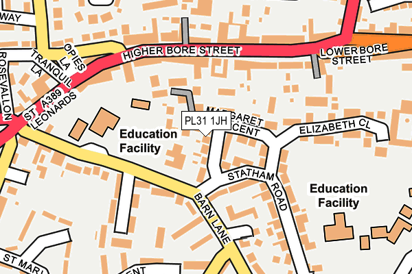 PL31 1JH map - OS OpenMap – Local (Ordnance Survey) PL31 1JH map - OS OpenMap – Local (Ordnance Survey)