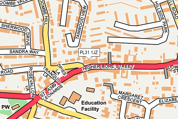 PL31 1JZ map - OS OpenMap – Local (Ordnance Survey) PL31 1JZ map - OS OpenMap – Local (Ordnance Survey)
