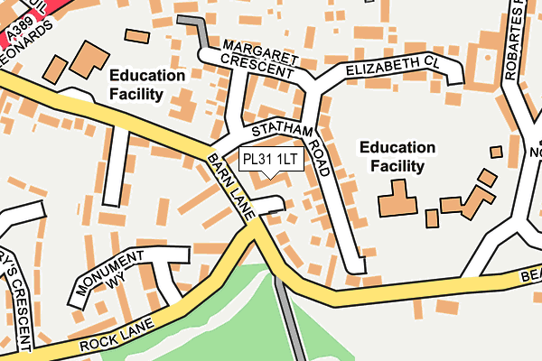 PL31 1LT map - OS OpenMap – Local (Ordnance Survey) PL31 1LT map - OS OpenMap – Local (Ordnance Survey)