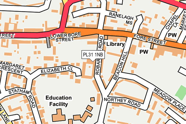PL31 1NB map - OS OpenMap – Local (Ordnance Survey)