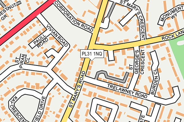 PL31 1NQ map - OS OpenMap – Local (Ordnance Survey) PL31 1NQ map - OS OpenMap – Local (Ordnance Survey)