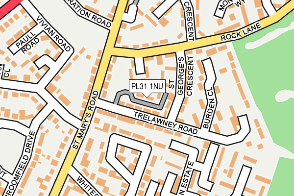 PL31 1NU map - OS OpenMap – Local (Ordnance Survey) PL31 1NU map - OS OpenMap – Local (Ordnance Survey)