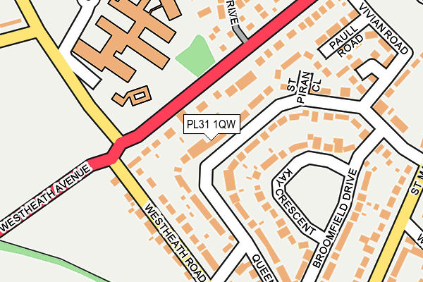 PL31 1QW map - OS OpenMap – Local (Ordnance Survey) PL31 1QW map - OS OpenMap – Local (Ordnance Survey)
