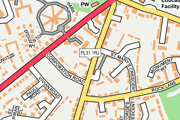 PL31 1RJ map - OS OpenMap – Local (Ordnance Survey) PL31 1RJ map - OS OpenMap – Local (Ordnance Survey)