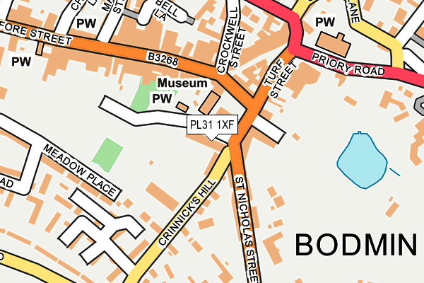 PL31 1XF map - OS OpenMap – Local (Ordnance Survey) PL31 1XF map - OS OpenMap – Local (Ordnance Survey)