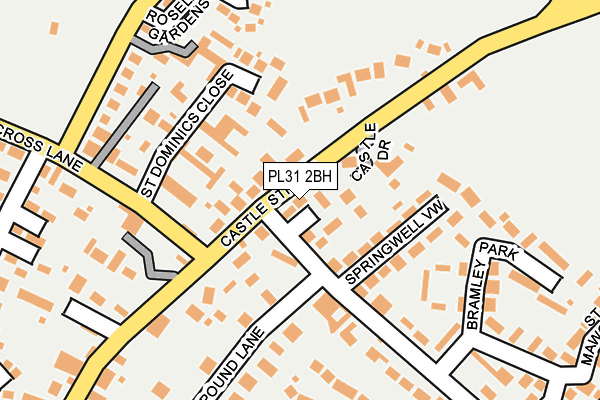PL31 2BH map - OS OpenMap – Local (Ordnance Survey) PL31 2BH map - OS OpenMap – Local (Ordnance Survey)