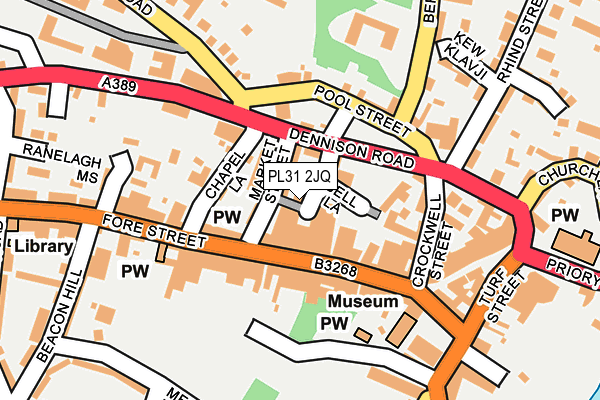 PL31 2JQ map - OS OpenMap – Local (Ordnance Survey) PL31 2JQ map - OS OpenMap – Local (Ordnance Survey)