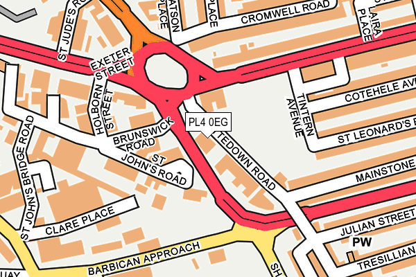 PL4 0EG map - OS OpenMap – Local (Ordnance Survey) PL4 0EG map - OS OpenMap – Local (Ordnance Survey)