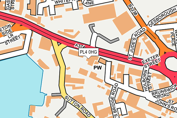 PL4 0HG map - OS OpenMap – Local (Ordnance Survey) PL4 0HG map - OS OpenMap – Local (Ordnance Survey)