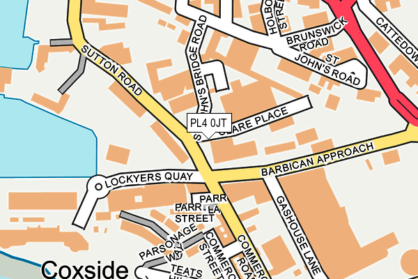 PL4 0JT map - OS OpenMap – Local (Ordnance Survey) PL4 0JT map - OS OpenMap – Local (Ordnance Survey)
