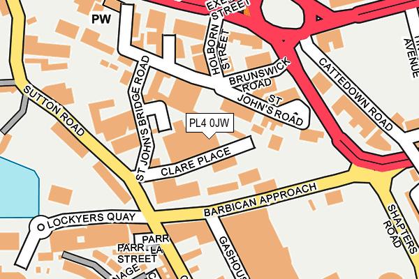 PL4 0JW map - OS OpenMap – Local (Ordnance Survey) PL4 0JW map - OS OpenMap – Local (Ordnance Survey)