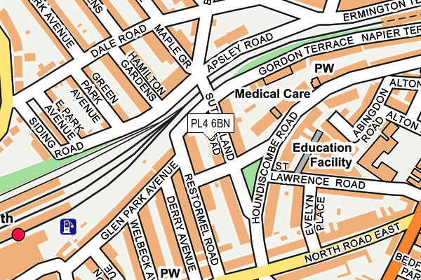 PL4 6BN map - OS OpenMap – Local (Ordnance Survey) PL4 6BN map - OS OpenMap – Local (Ordnance Survey)