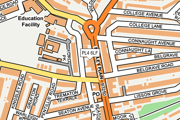 PL4 6LF map - OS OpenMap – Local (Ordnance Survey) PL4 6LF map - OS OpenMap – Local (Ordnance Survey)