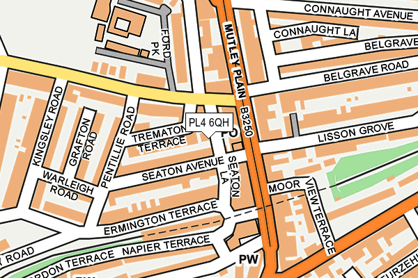 PL4 6QH map - OS OpenMap – Local (Ordnance Survey) PL4 6QH map - OS OpenMap – Local (Ordnance Survey)