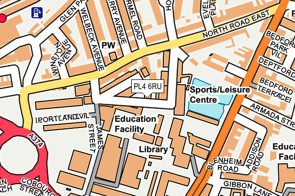 PL4 6RU map - OS OpenMap – Local (Ordnance Survey) PL4 6RU map - OS OpenMap – Local (Ordnance Survey)