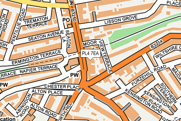 PL4 7EA map - OS OpenMap – Local (Ordnance Survey) PL4 7EA map - OS OpenMap – Local (Ordnance Survey)
