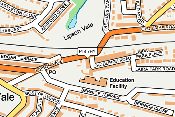 PL4 7HY map - OS OpenMap – Local (Ordnance Survey) PL4 7HY map - OS OpenMap – Local (Ordnance Survey)
