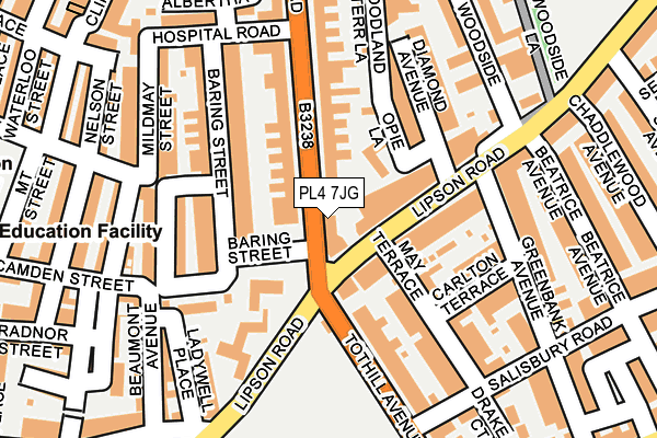 PL4 7JG map - OS OpenMap – Local (Ordnance Survey) PL4 7JG map - OS OpenMap – Local (Ordnance Survey)