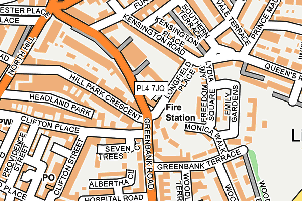 PL4 7JQ map - OS OpenMap – Local (Ordnance Survey) PL4 7JQ map - OS OpenMap – Local (Ordnance Survey)