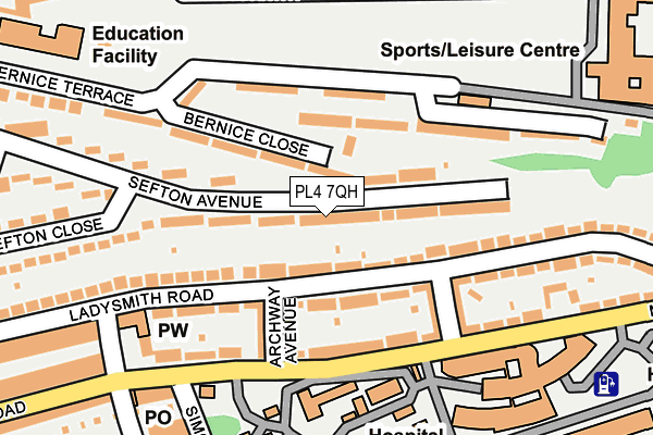 PL4 7QH map - OS OpenMap – Local (Ordnance Survey) PL4 7QH map - OS OpenMap – Local (Ordnance Survey)