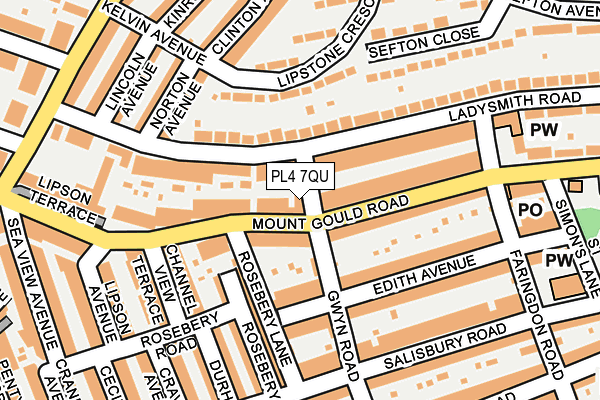 PL4 7QU map - OS OpenMap – Local (Ordnance Survey) PL4 7QU map - OS OpenMap – Local (Ordnance Survey)
