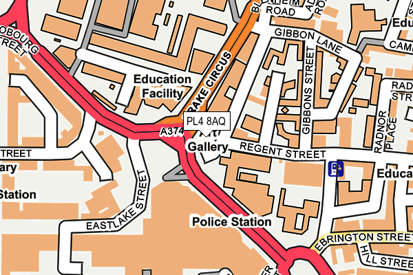 PL4 8AQ map - OS OpenMap – Local (Ordnance Survey) PL4 8AQ map - OS OpenMap – Local (Ordnance Survey)