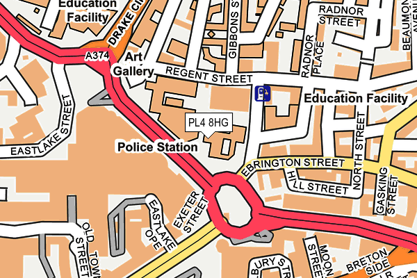PL4 8HG map - OS OpenMap – Local (Ordnance Survey)