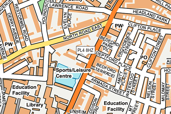 PL4 8HZ map - OS OpenMap – Local (Ordnance Survey) PL4 8HZ map - OS OpenMap – Local (Ordnance Survey)