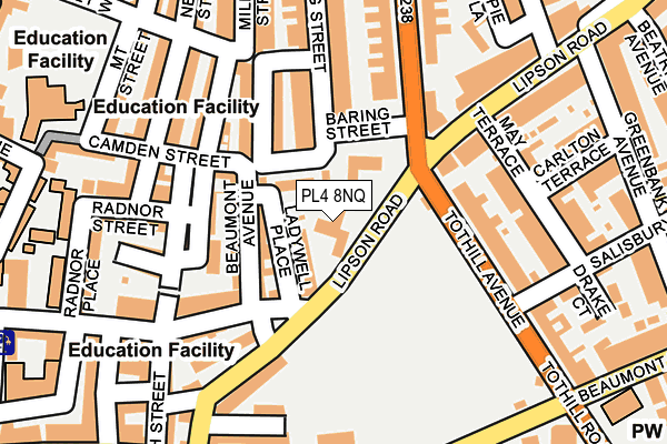 PL4 8NQ map - OS OpenMap – Local (Ordnance Survey) PL4 8NQ map - OS OpenMap – Local (Ordnance Survey)