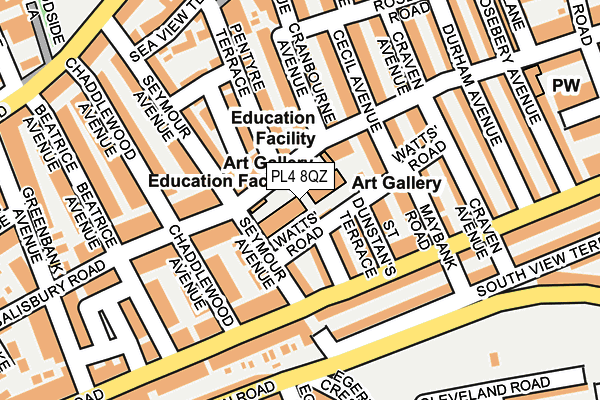 PL4 8QZ map - OS OpenMap – Local (Ordnance Survey) PL4 8QZ map - OS OpenMap – Local (Ordnance Survey)
